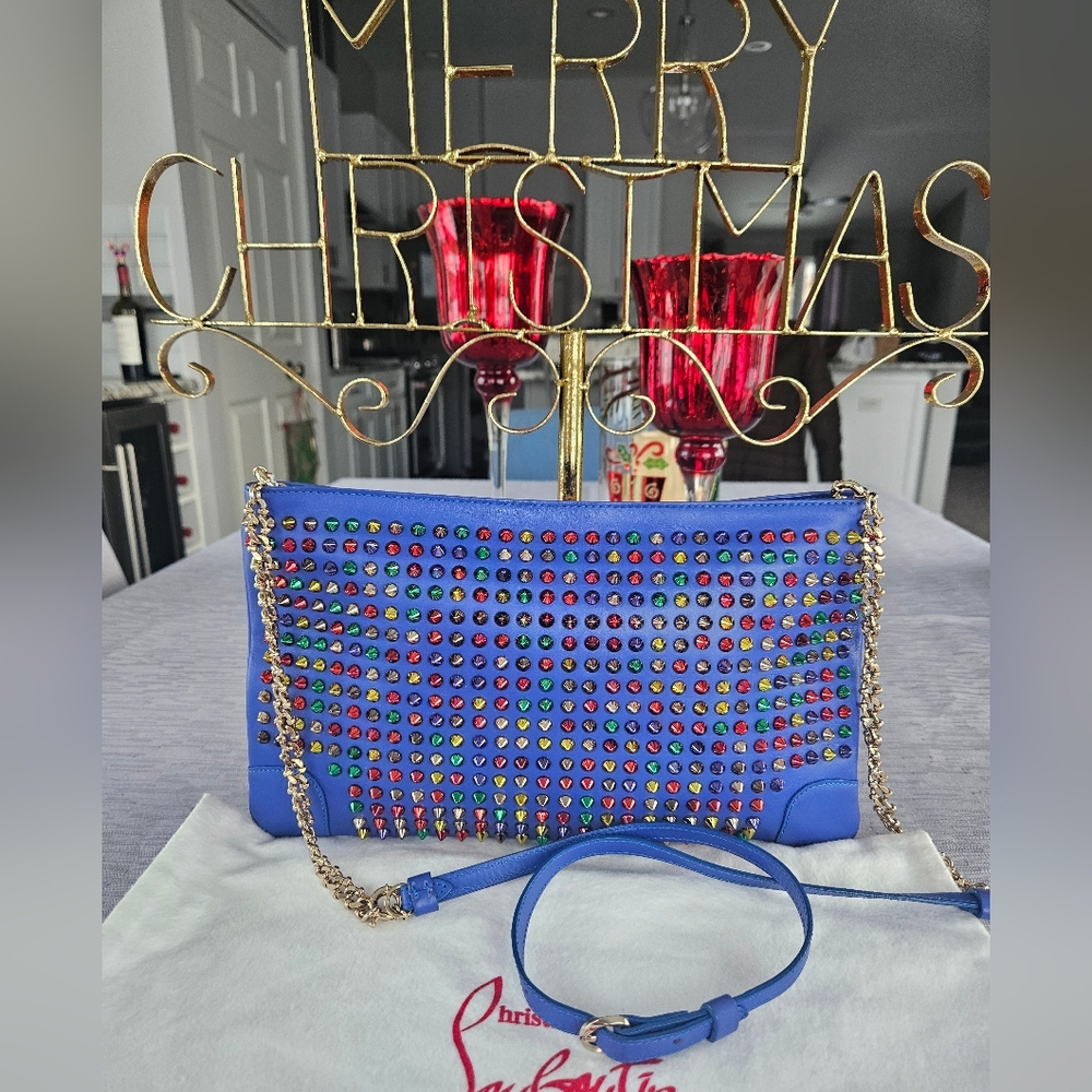 Christian Louboutin Multicolored Studded Clutch